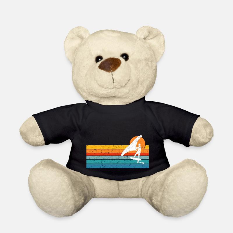 Wing Foiling Surf Surfing Surfer - Teddy Bear - black