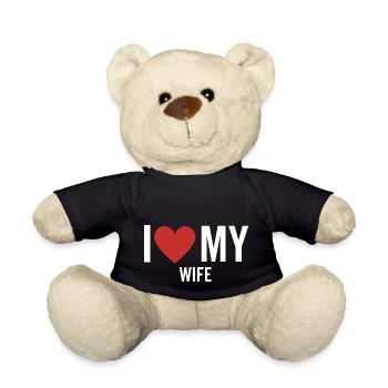 Ich liebe meine Frau - Teddy - Schwarz - Vorne