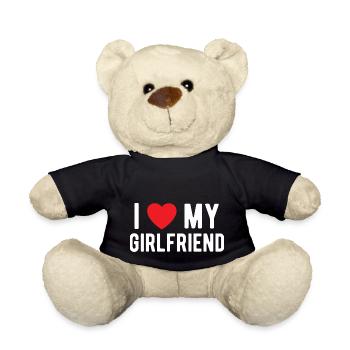 Ich liebe meine Freundin - Teddy - Schwarz - Vorne