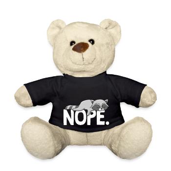 Funny Lazy Raccoon Lazy Sleeping Cap - Teddy Bear - black - Front