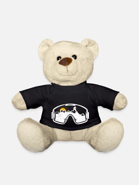 Wintersport Brille Skifahren Snowboard Skigebiet - Teddy - Schwarz
