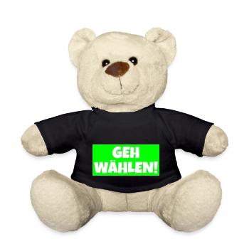 Geh wählen! - Teddy - Schwarz - Vorne