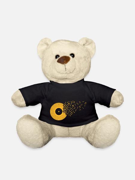 Vinyl Musik Noten Schallplatte DJ Plattenspieler - Teddy - Schwarz
