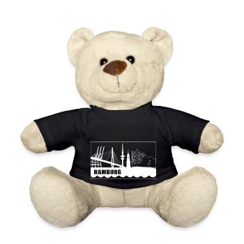 Hamburg Skyline - Teddy - Schwarz - Vorne
