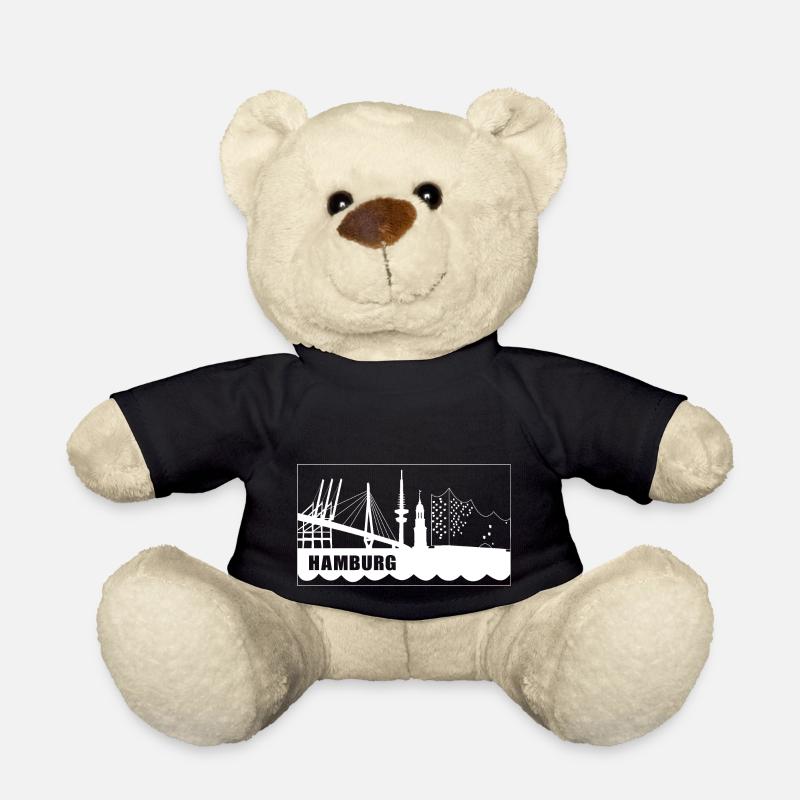 Hamburg Skyline - Teddy - Schwarz