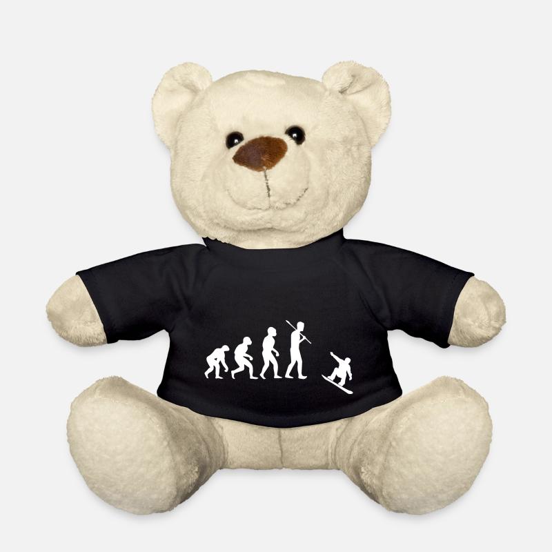 Snowboard Snowboarder - Teddy Bear - black
