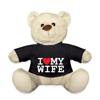 Ich liebe meine Frau - Teddy - Schwarz - Vorne