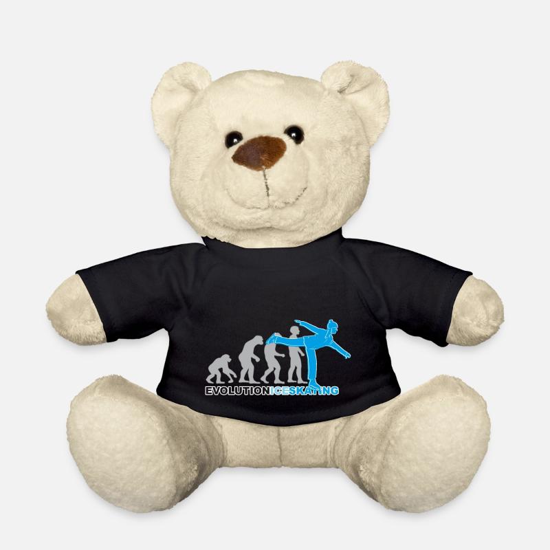 Evolution ice skating, ice skating, ice skating - Teddy Bear - black