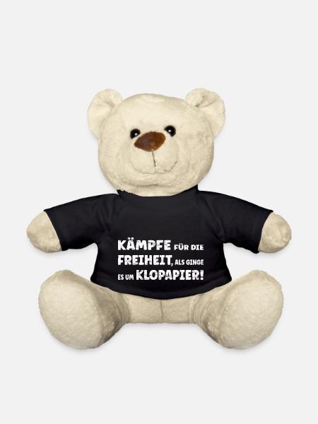 Kämpfe für die Freiheit, als wäre es Klopapier - Teddy - Schwarz