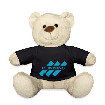 Marathon Running Run jogging - Teddy Bear - black - Front
