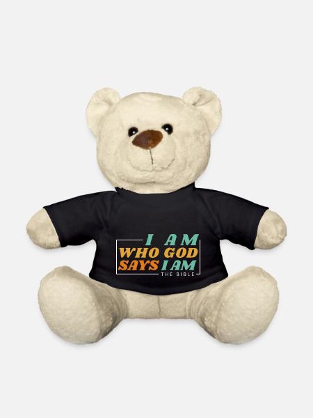 Ich bin, von dem Gott sagt, dass ich bin - Christliche Kleidung - Teddy - Schwarz