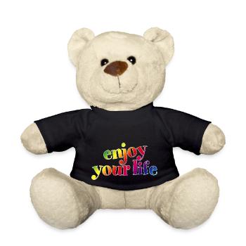 profiter de votre vie profiter de votre vie arc-en-ciel hygge - Nounours - noir - Devant
