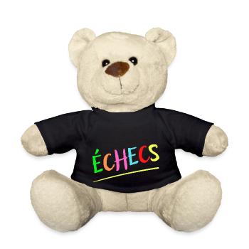 ÉCHECS MULTICOLORE ENFANTS CADEAU - Nounours - noir - Devant