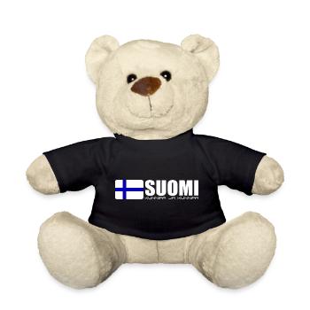 Finnland Ruhm und ehre Krieg Flagge - Teddy - Schwarz - Vorne