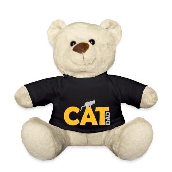 Cat Dad Logo Design - Teddy Bear - black - Front