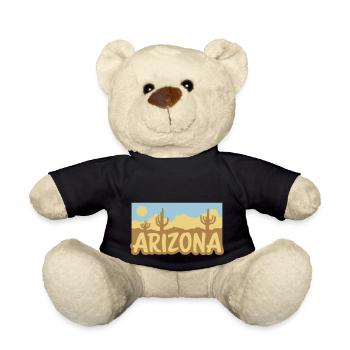 Arizona USA Desert Landscape - Teddy Bear - black - Front