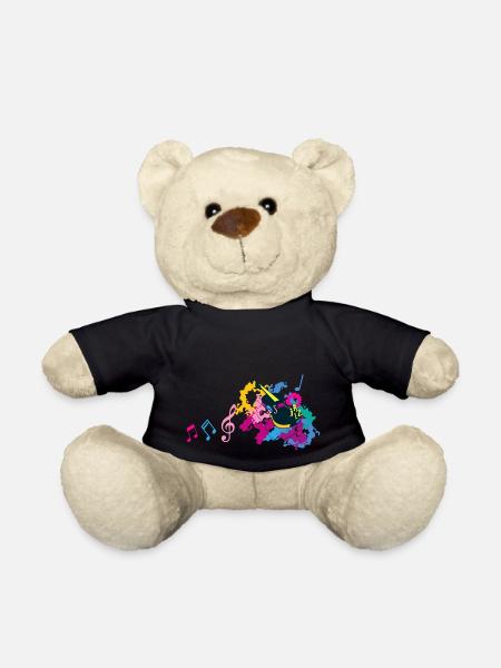 violon musique note cle sol fantaisie - Nounours - noir