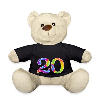 number 20 - Teddy Bear - black - Front