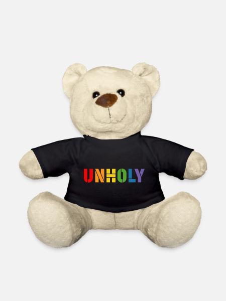 LGBT Rainbow shirt UNHOLY LGBT lgbtqi queer - Teddy - Schwarz