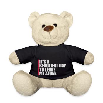 leave me alone day - Teddy Bear - black - Front