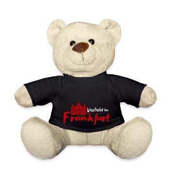 Verliebt in Frankfurt | Frankfurt Mitbringsel Souv - Teddy - Schwarz - Vorne