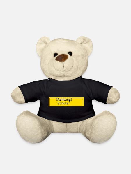 Schüler Schülerin Schule Geschenk Geschenkidee - Teddy - Schwarz
