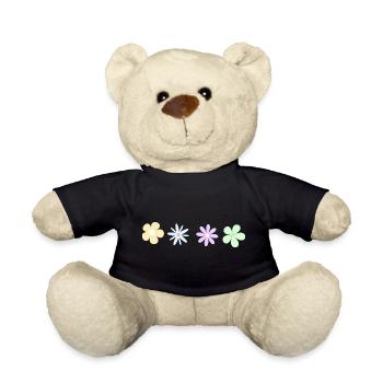 Minimalistische Blumen - Teddy - Schwarz - Vorne