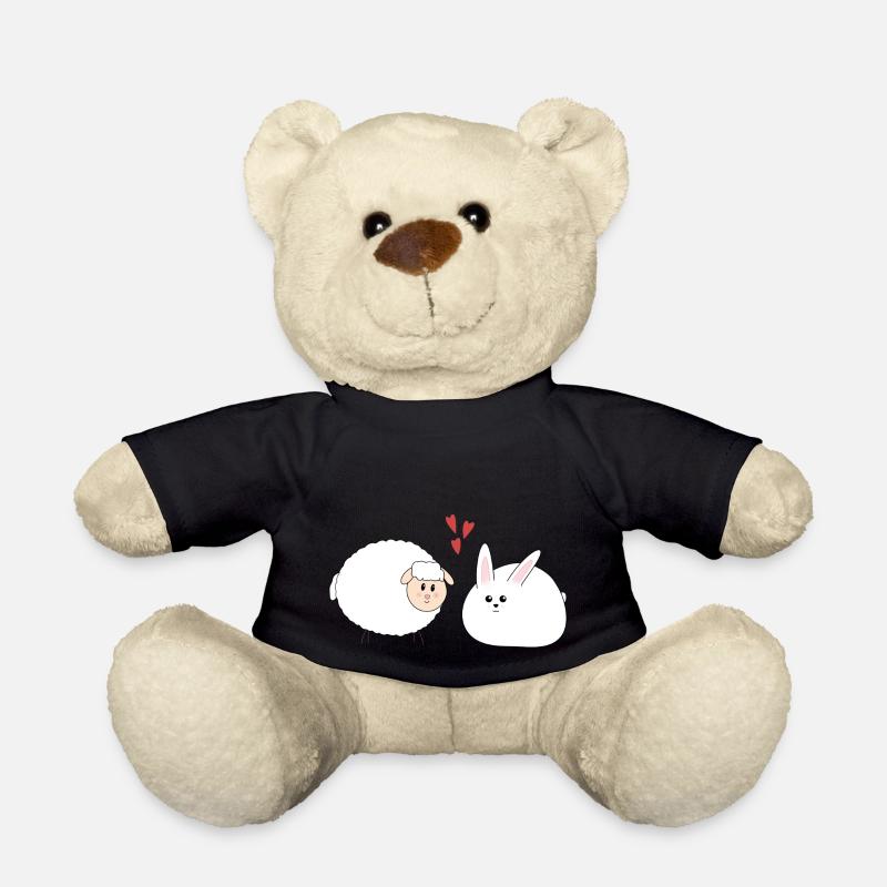 Lapin et mouton, Pâques - Nounours - noir