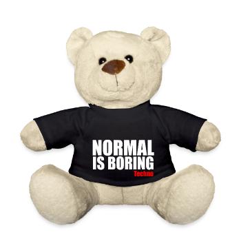 Normal est ennuyeux citation techno - Nounours - noir - Devant