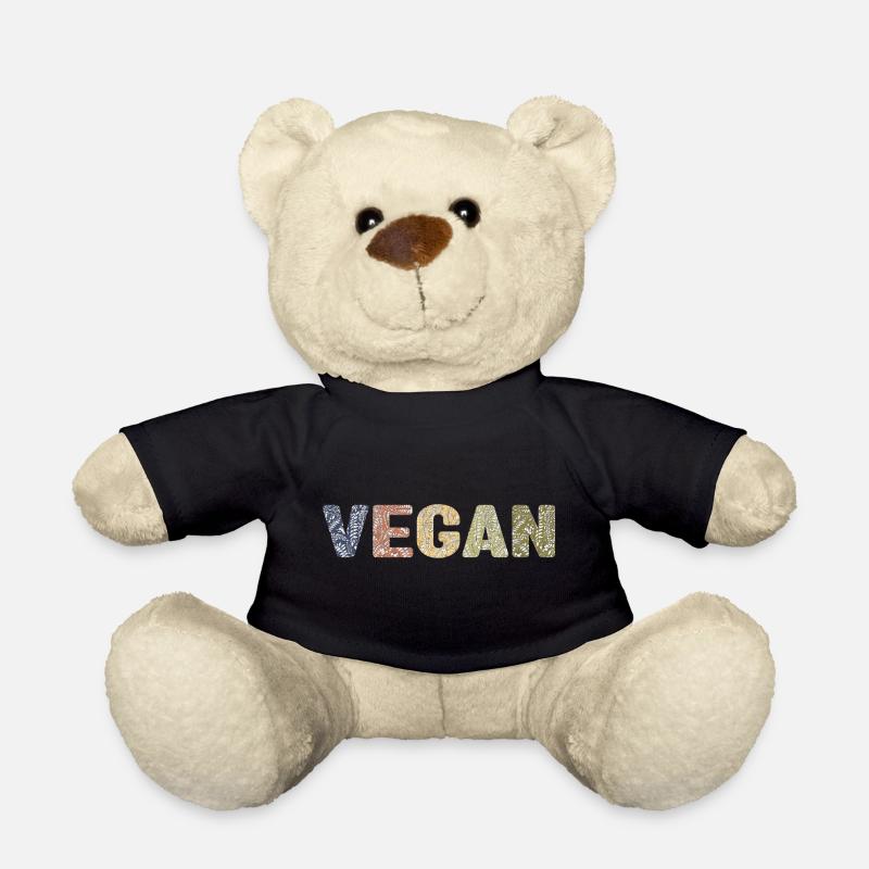 Vegan - botanical pattern - couleur forêt - Nounours - noir