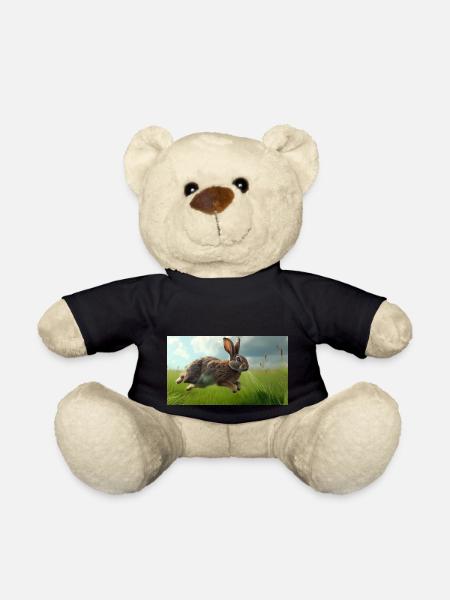 Jumping Rabbit - Teddy Bear - black