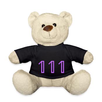 Angel Numbers -/-111-/- - Teddy Bear - black - Front