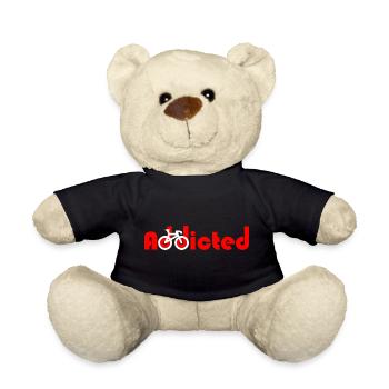 cycliste champion addicted accro rouge - Nounours - noir - Devant