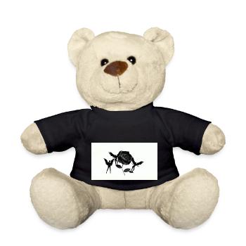 Gothic Fairy Flower - Teddy Bear - black - Front