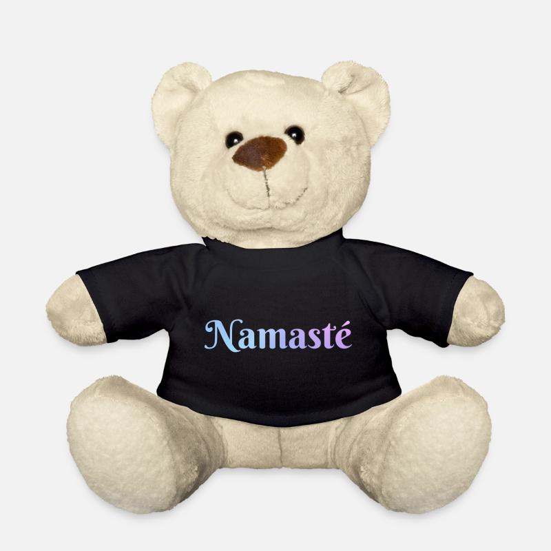 Namaste Schriftzug mit magischem Farbverlauf - Teddy - Schwarz