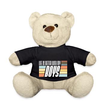 La vie est meilleure avec mes garçons - Nounours - noir - Devant