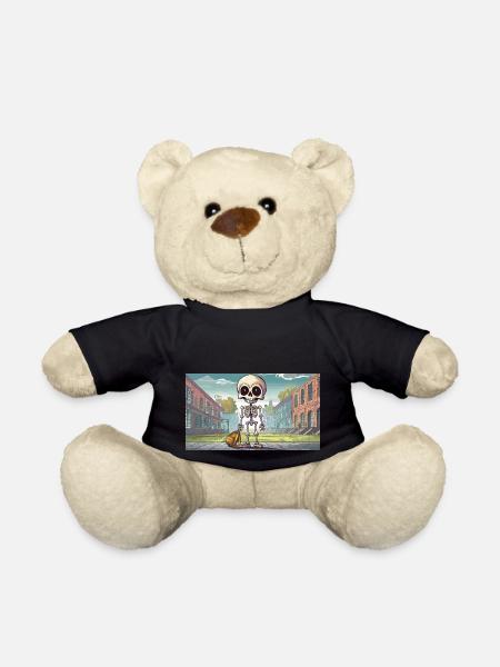 Skelett in der Schule - Junge niedliche kleine Monster - Teddy - Schwarz