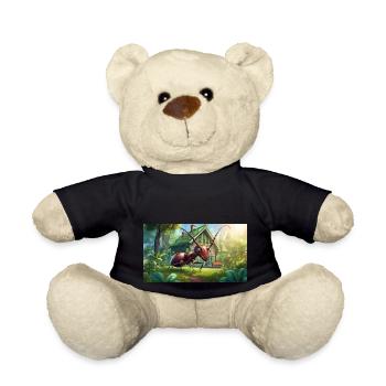 funny hooey an ant is as big as a house - Teddy Bear - black - Front