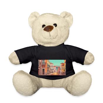 Lisbonne, Portugal - Pixel Art - Nounours - noir - Devant