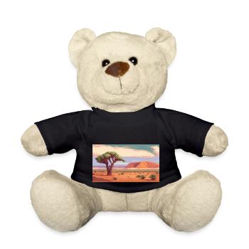 Sossusvlei, Namibie - Pixel Art - Nounours - noir - Devant