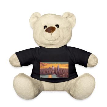 New York City - Pixel Art - Teddy Bear - black - Front