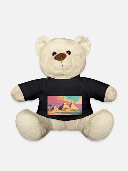 Gizeh, Ägypten - Pixel Art - Teddy - Schwarz