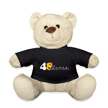 Vintage 1976 Funny 48 Year Old Bday Men Women - Teddy Bear - black - Front
