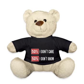 I don´t care Humor Lustige Sprüche - Teddy - Schwarz - Vorne