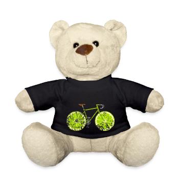 Rennrad Fahrrad Obst Frucht Vintage Retro Grunge - Teddy - Schwarz - Vorne