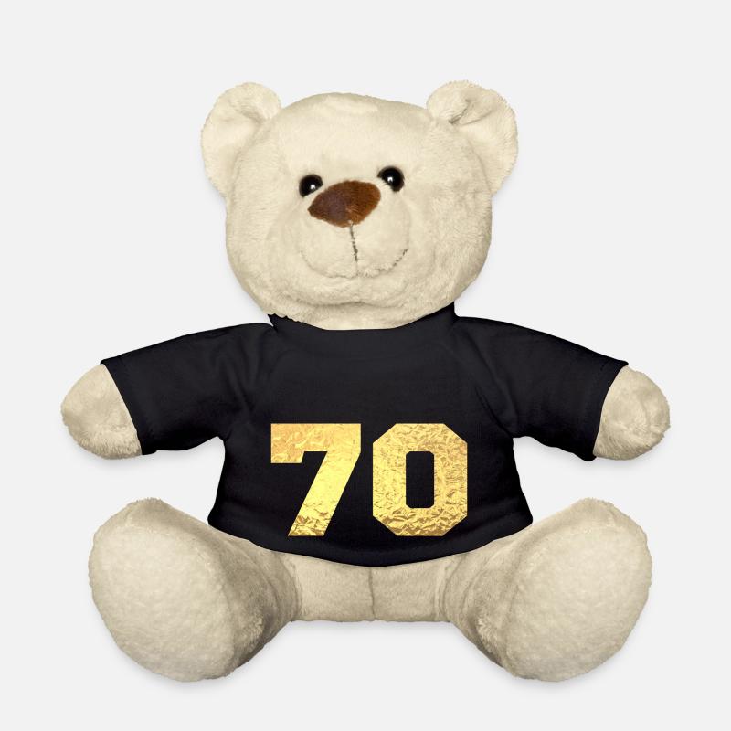 70 paillettes doré - 70e anniversaire - Nounours - noir