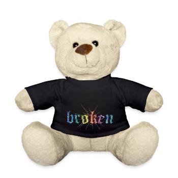 Stay Strong Positive Quote Cute Love Positivity - Teddy Bear - black - Front