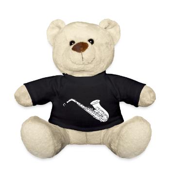 Sax saxophone saxophone - Teddy Bear - black - Front