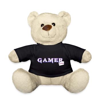 Jeder gamer braucht sein bunny! - Teddy - Schwarz - Vorne