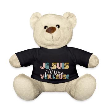 Je suis mère-veilleuse - Nounours - noir - Devant